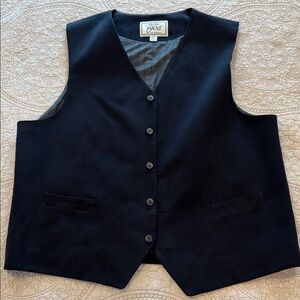 J.S. Bank 1905 Men’s Dress Vest XXL Navy Button-Front Formal Waistcoat